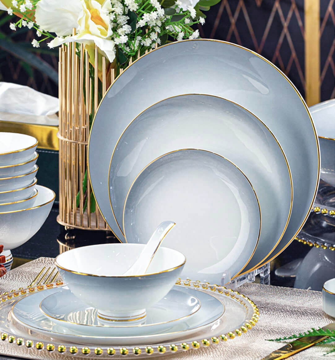 Serenity 41 Piece Dinner Set Fine Bone China Plateplus